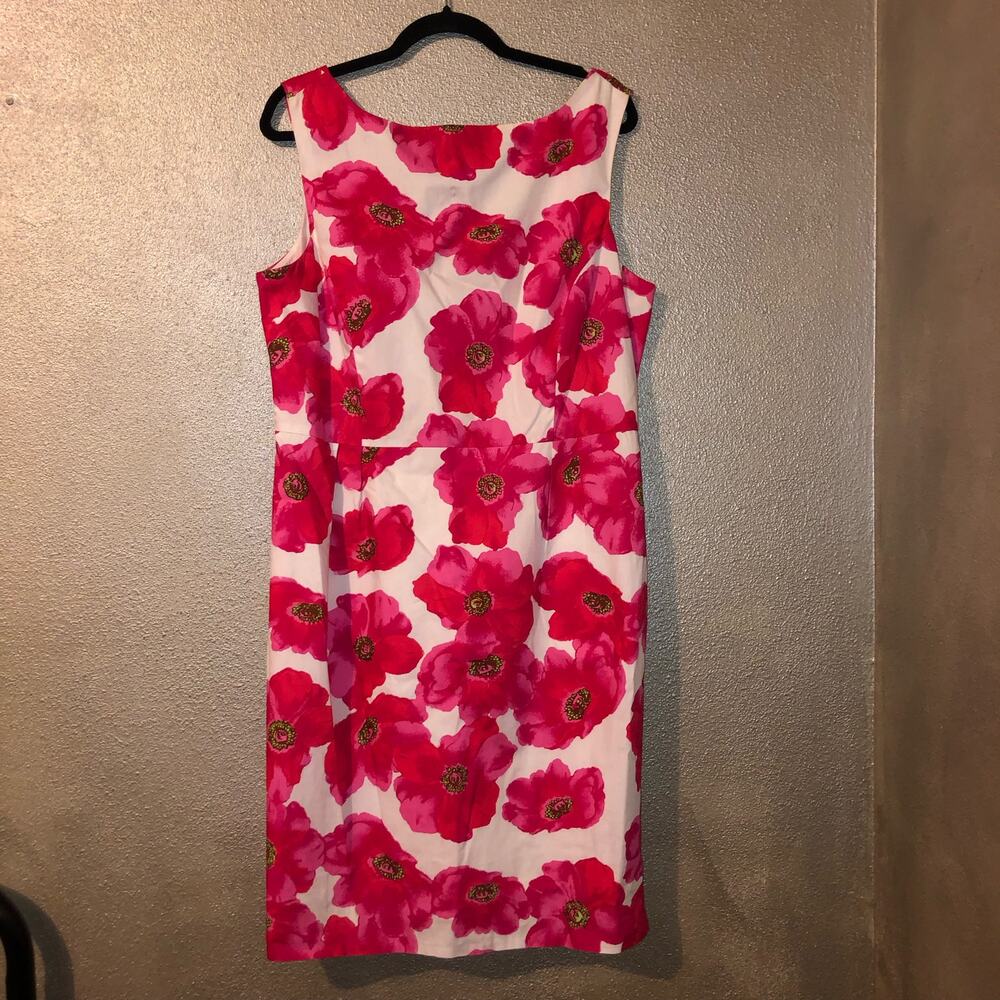 Helene Berman Professional OfficeBusiness Floral Sleeveless 100% Cotton Dress